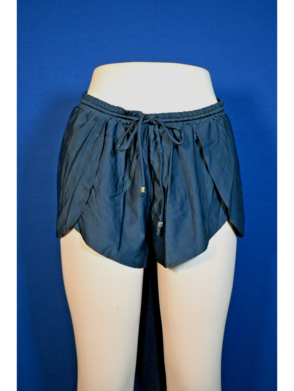 Tiemand True Womens Swing Shorts Medium 8-10 Black Drawstring Skort